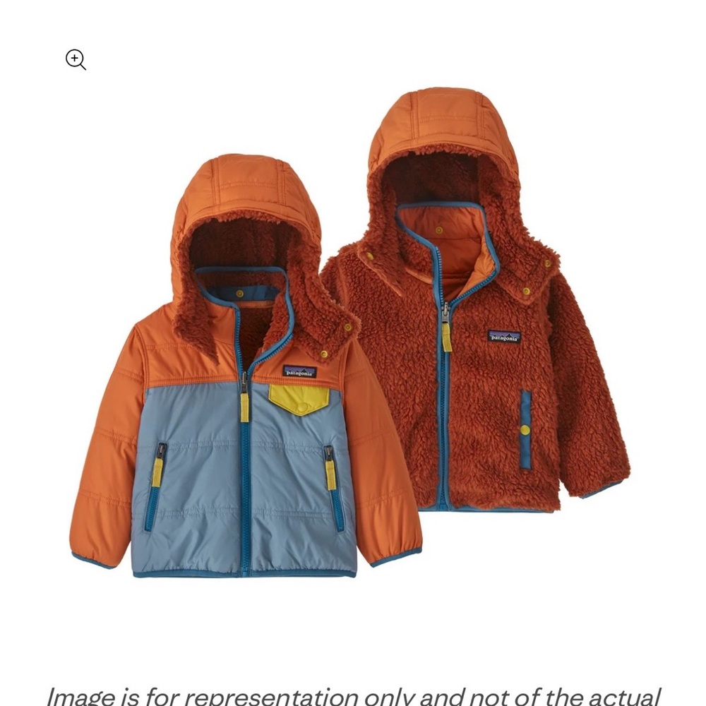Patagonia Kids' Orange and Blue Reversible Jacket
